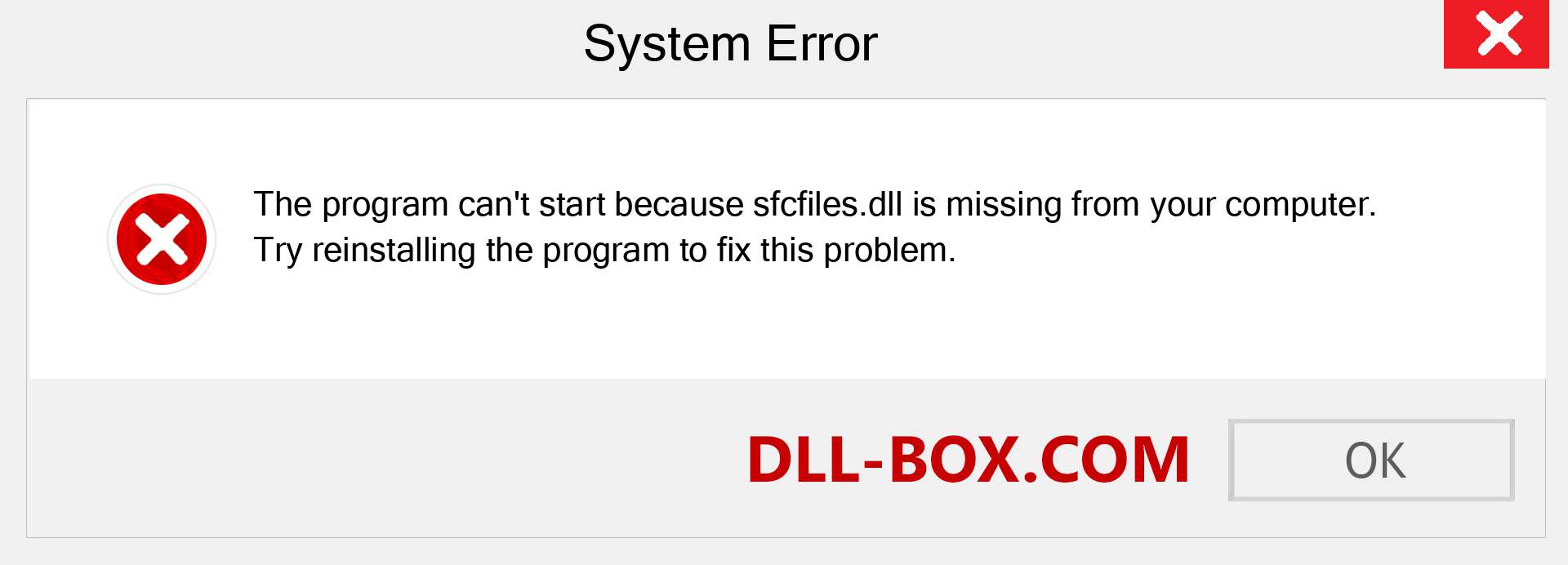  sfcfiles.dll file is missing?. Download for Windows 7, 8, 10 - Fix  sfcfiles dll Missing Error on Windows, photos, images